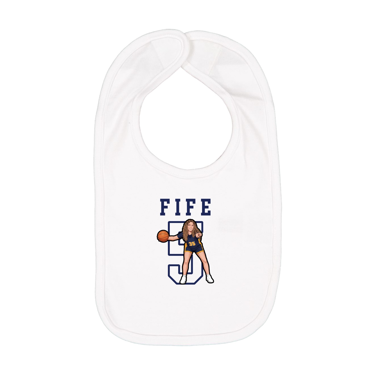 Infant Bib — Shirsey in White