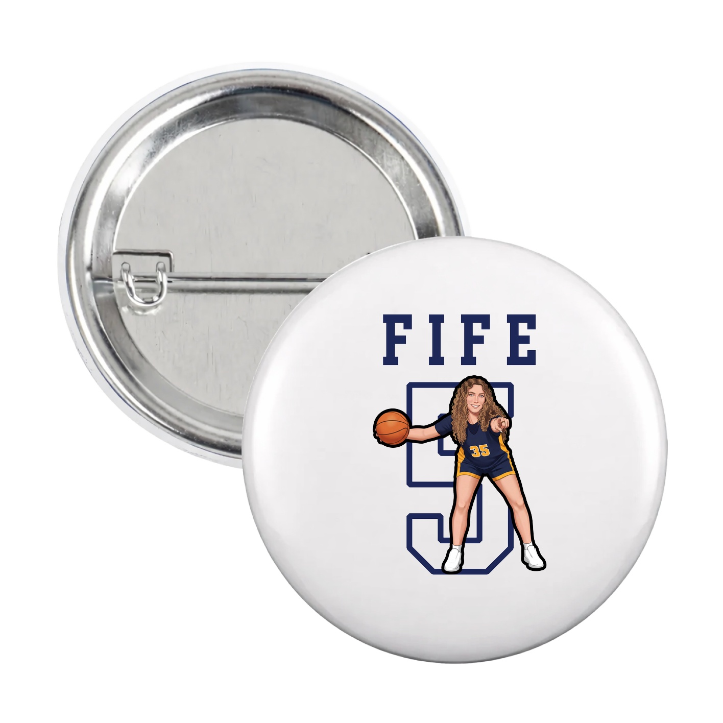 Game Day Button — Shirsey in White