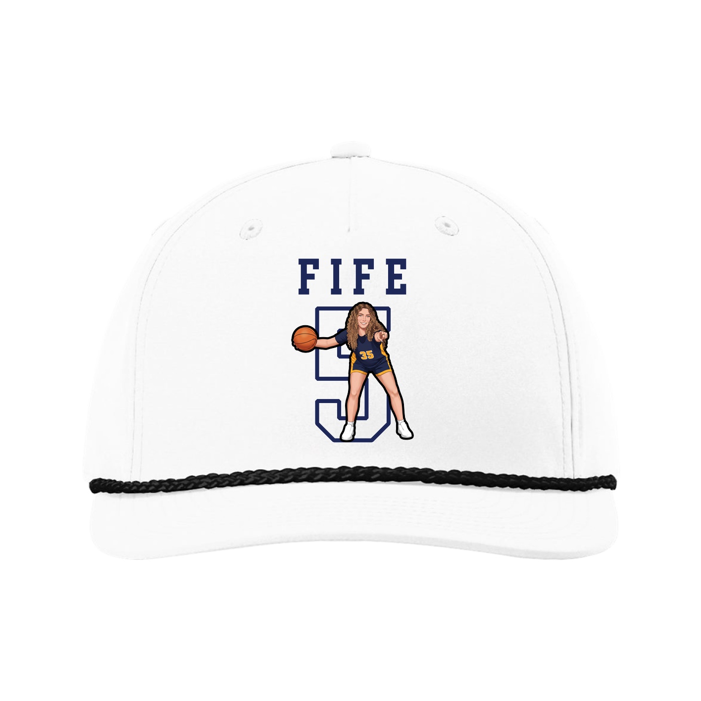 Five-Panel Classic Rope Cap — Shirsey in White