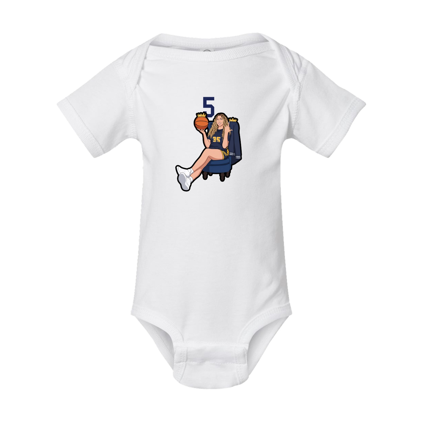 Baby Onesie — Number Top in White