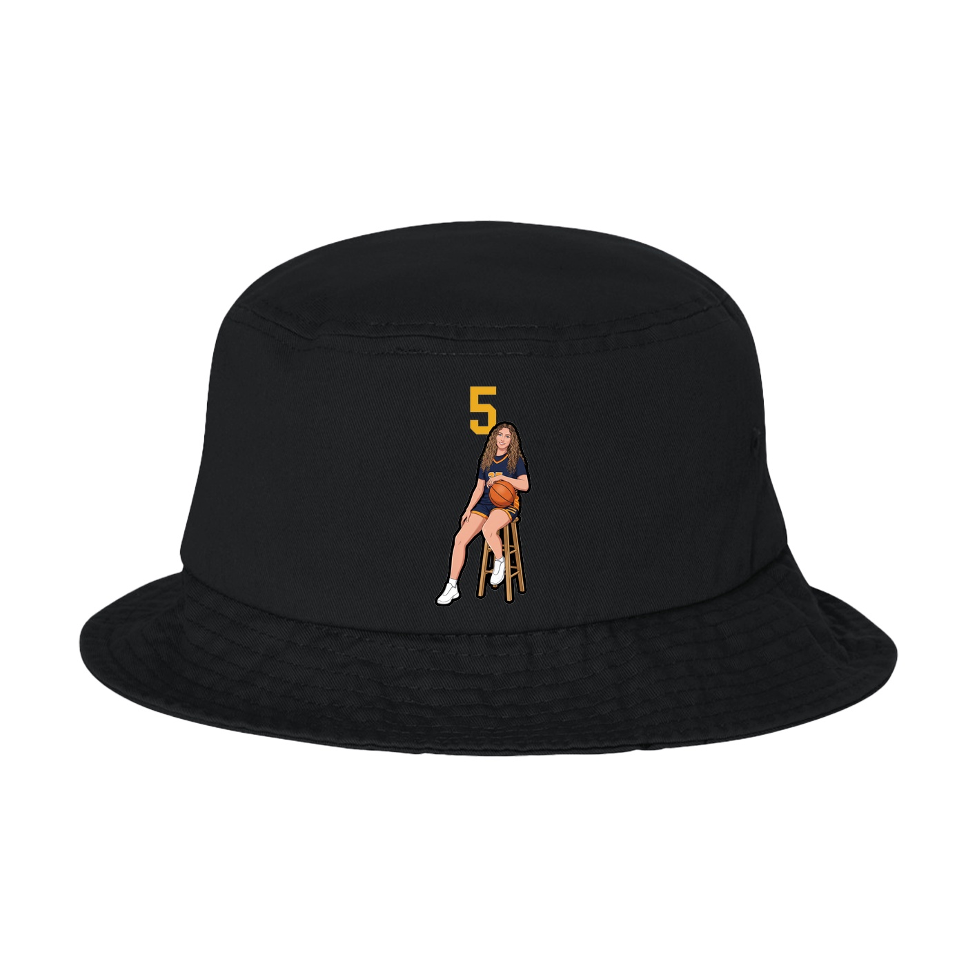 Bucket Cap — Number Top in Black