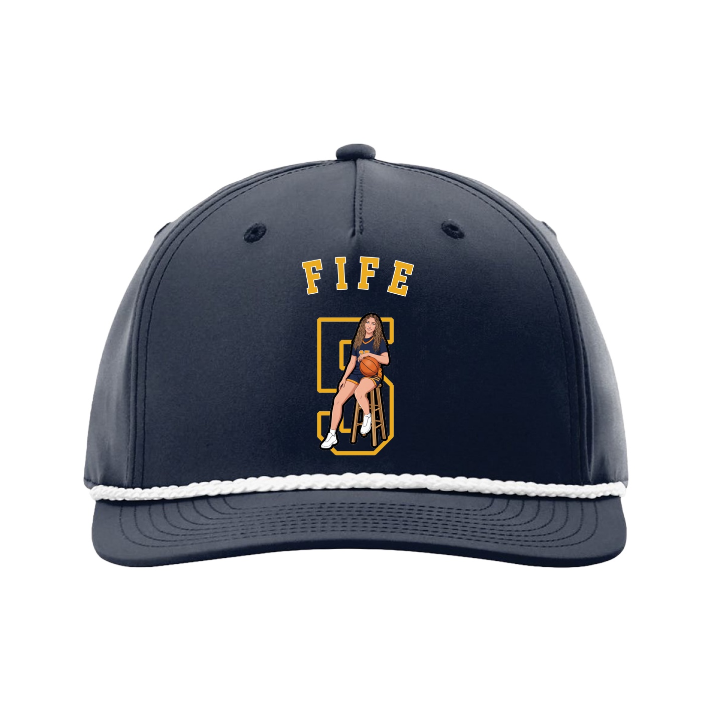 Five-Panel Classic Rope Cap — Shirsey Arch in Navy