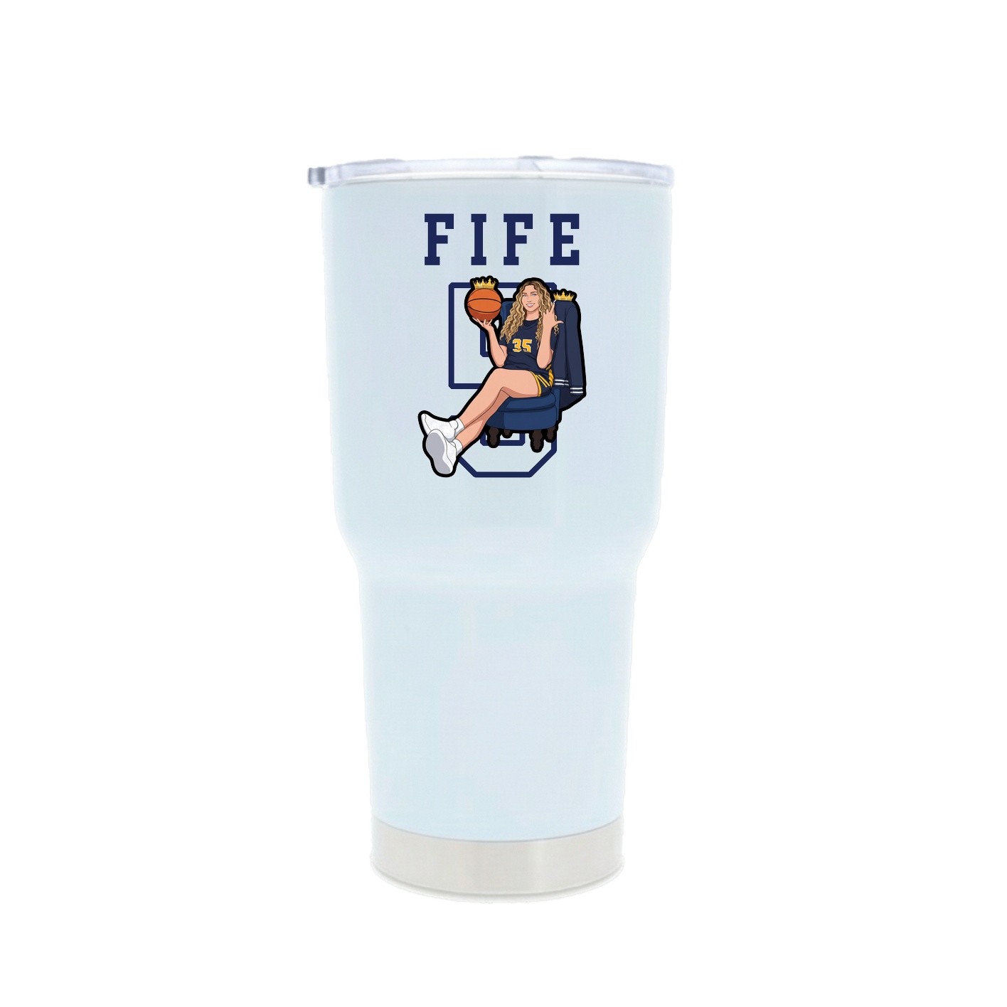 30oz Stainless Steel Tumbler — Shirsey in White
