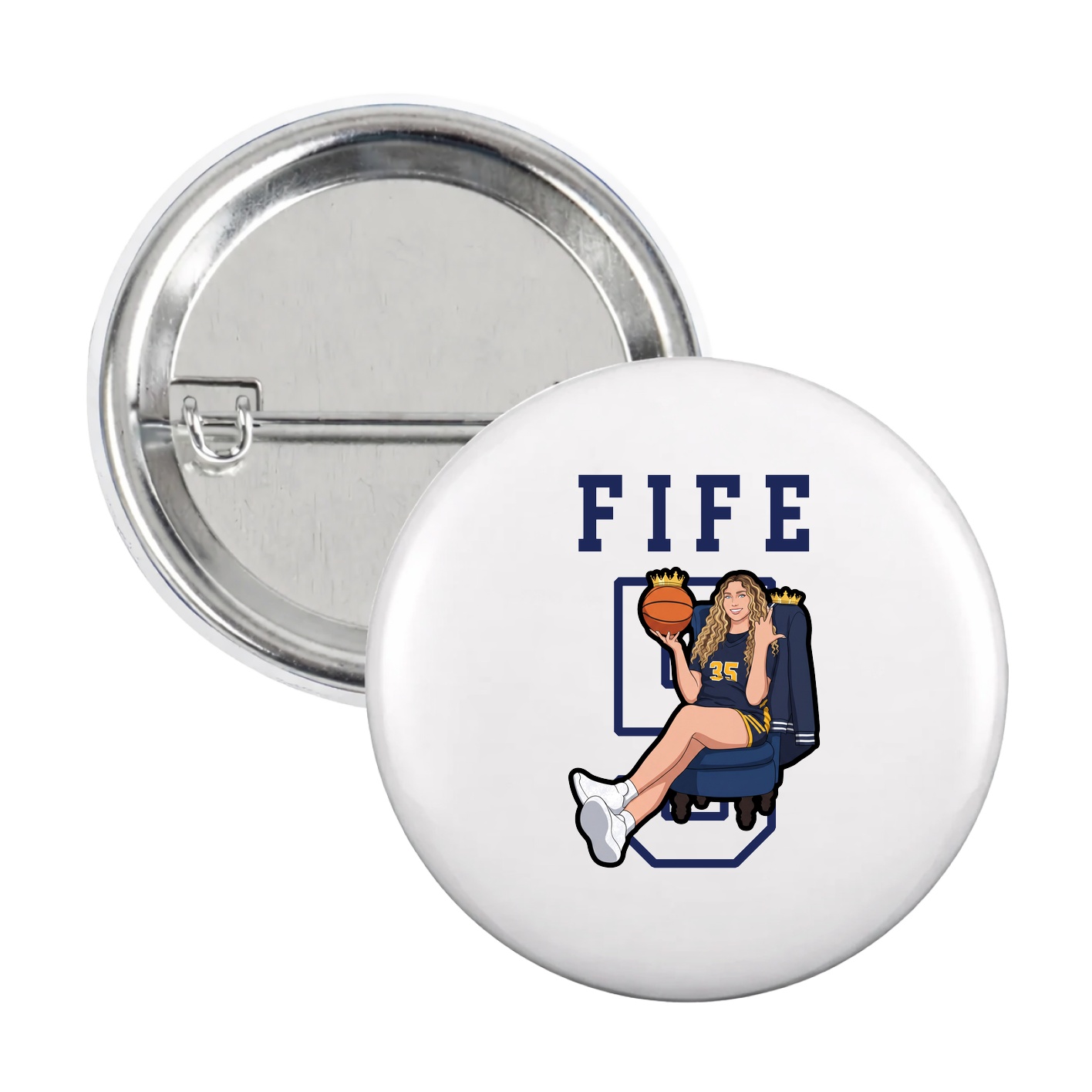 Game Day Button — Shirsey in White