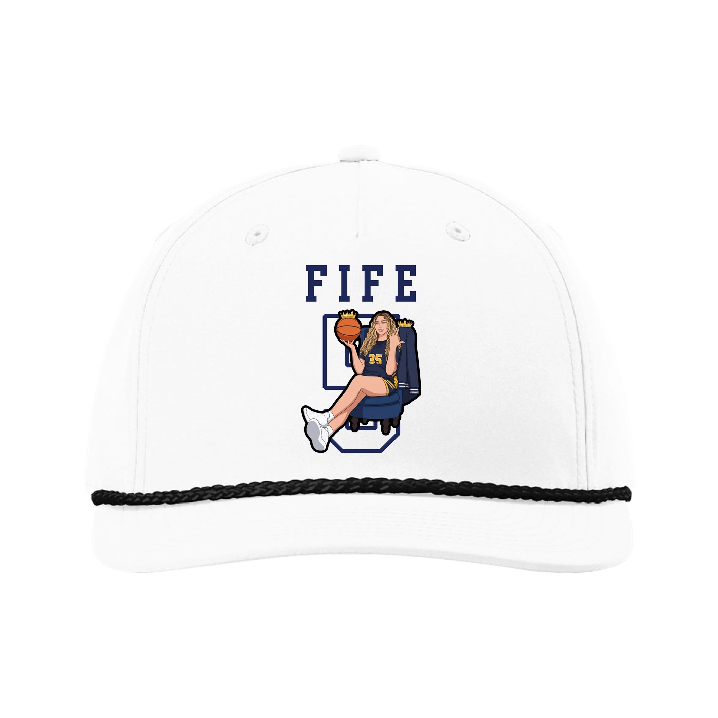 Five-Panel Classic Rope Cap — Shirsey in White
