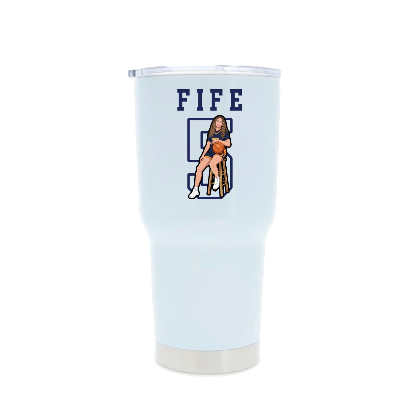 30oz Stainless Steel Tumbler — Shirsey in White
