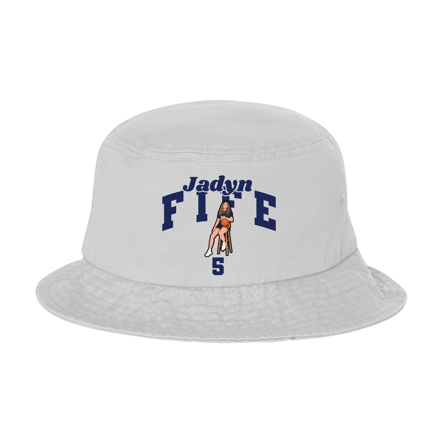 Bucket Cap — Signature Arch in White
