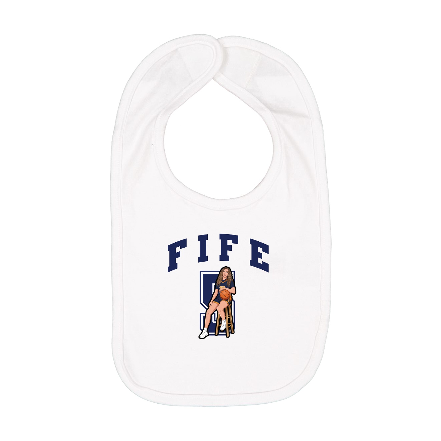 Infant Bib — Number in White