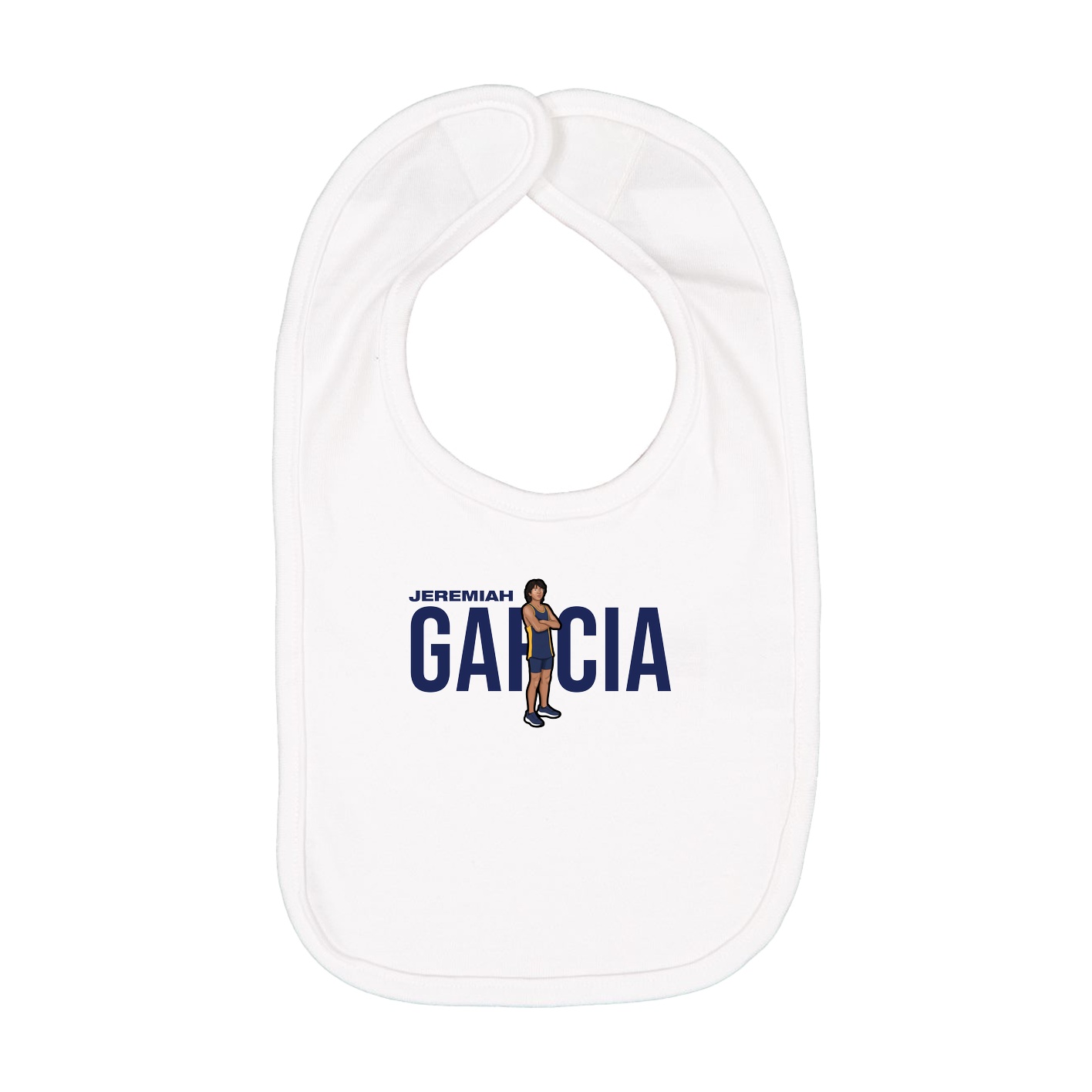 Infant Bib — Player Name in White