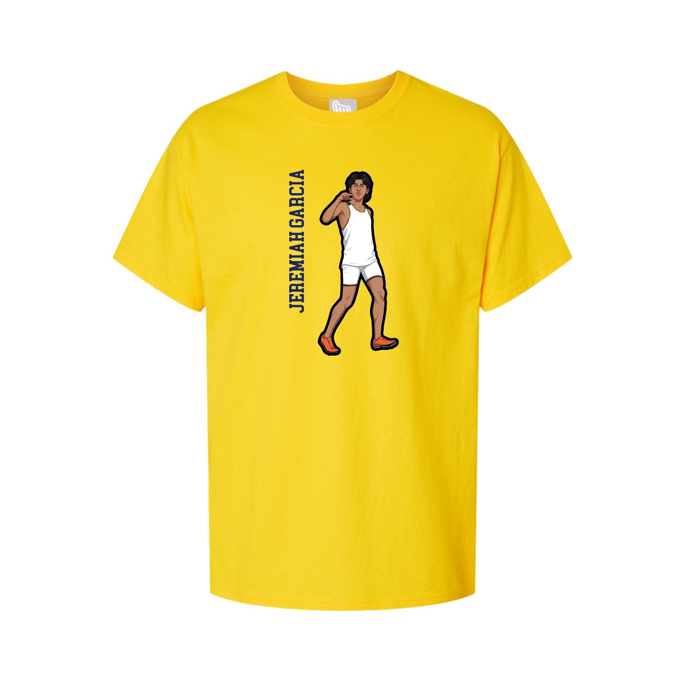 Youth Tee — Name Vertical in Gold