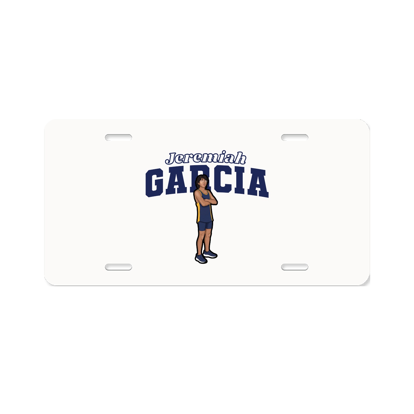 License Plate — Name Arch in Classic