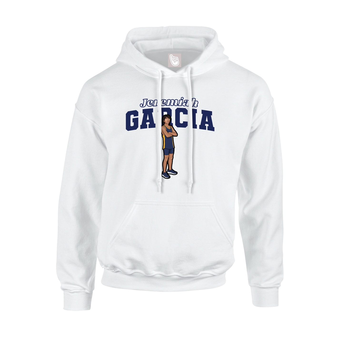Hoodie — Name Arch in White