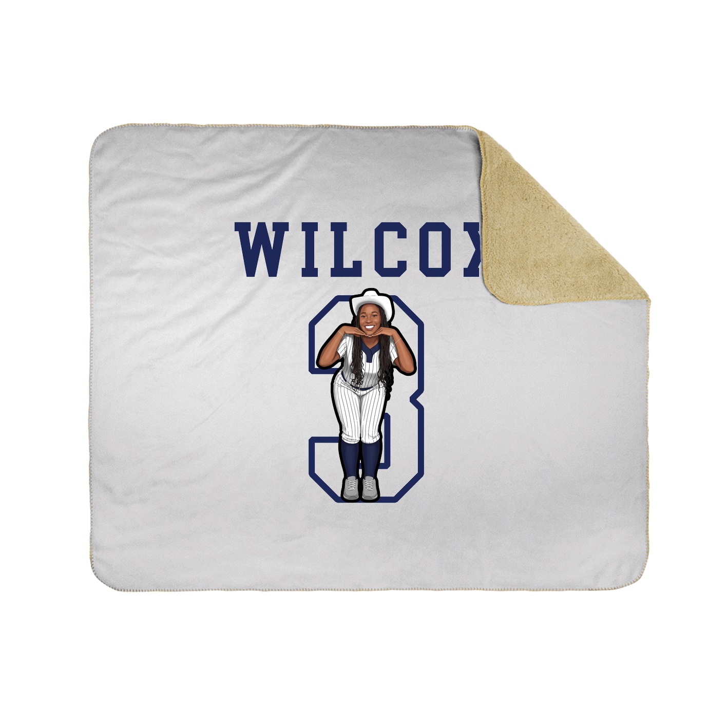 Throw Blanket — Shirsey in White