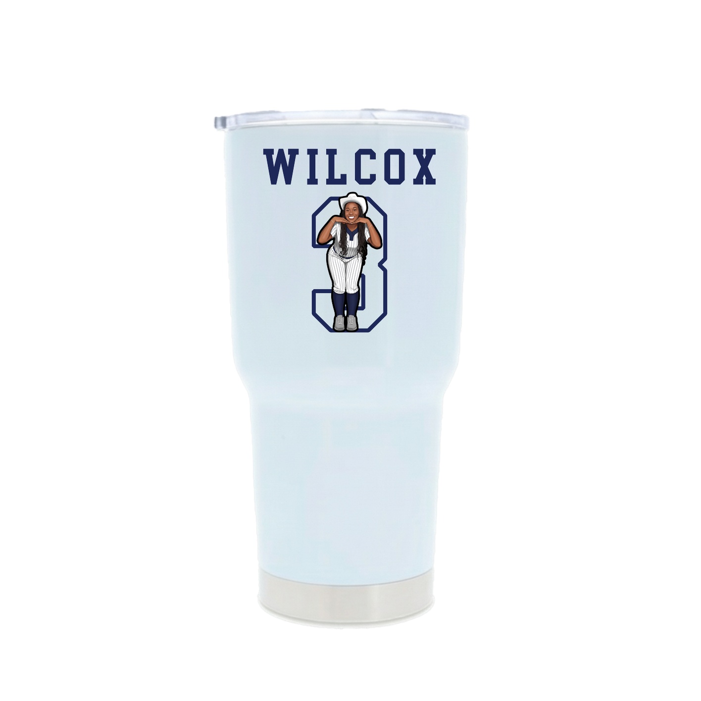30oz Stainless Steel Tumbler — Shirsey in White