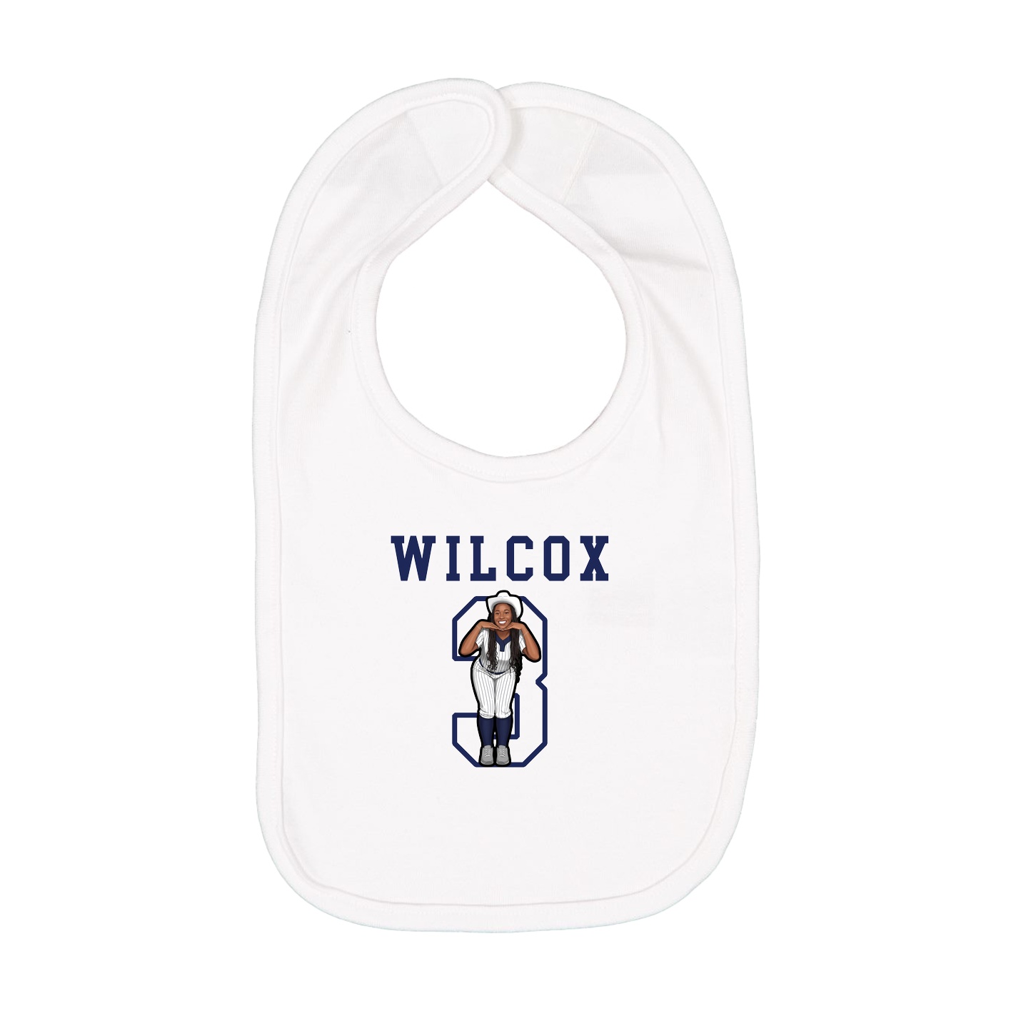 Infant Bib — Shirsey in White