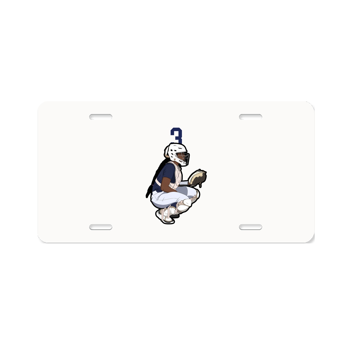 License Plate — Number Top in Classic