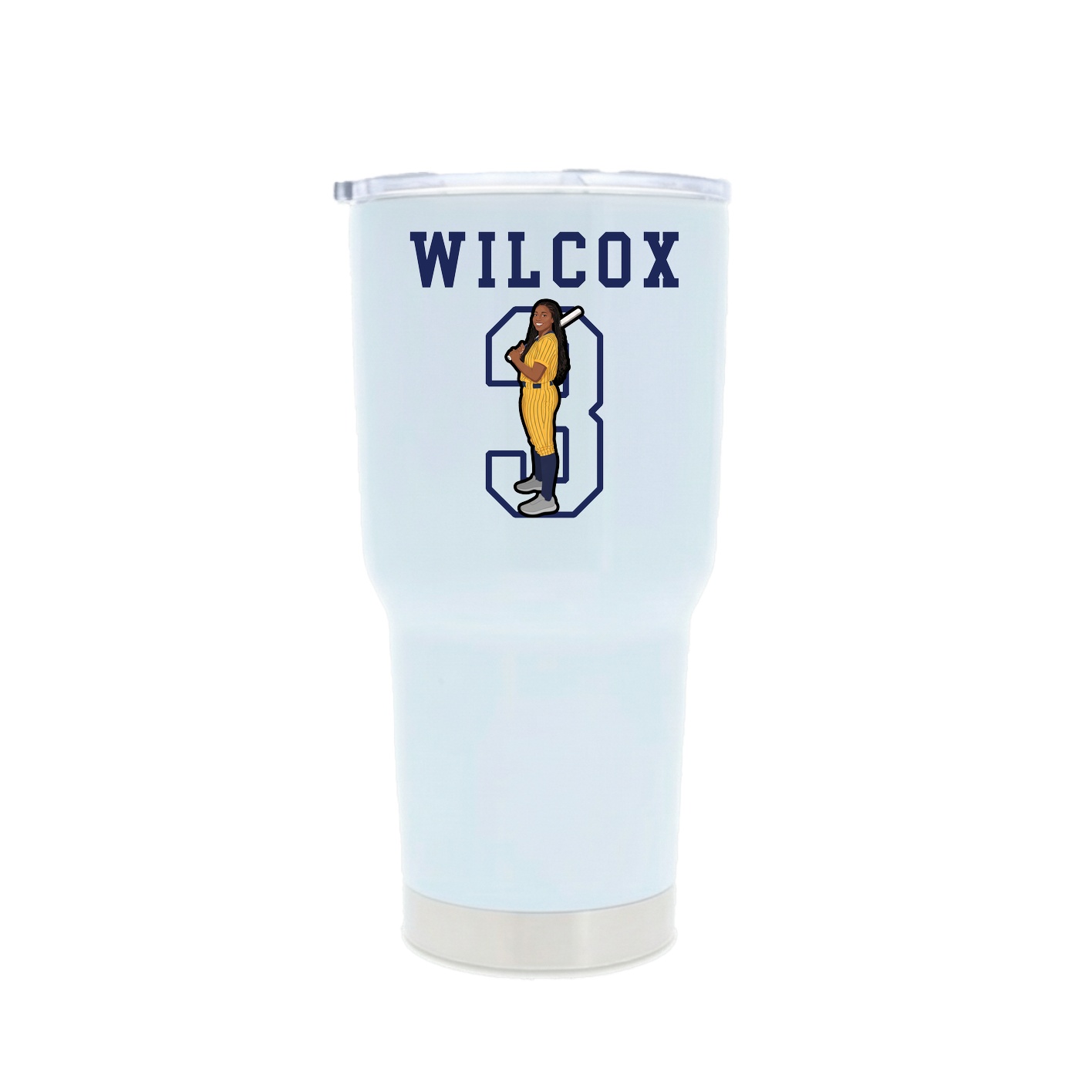 30oz Stainless Steel Tumbler — Shirsey in White