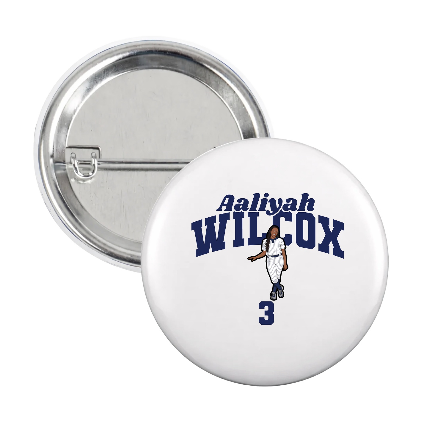 Game Day Button — Signature Arch in White