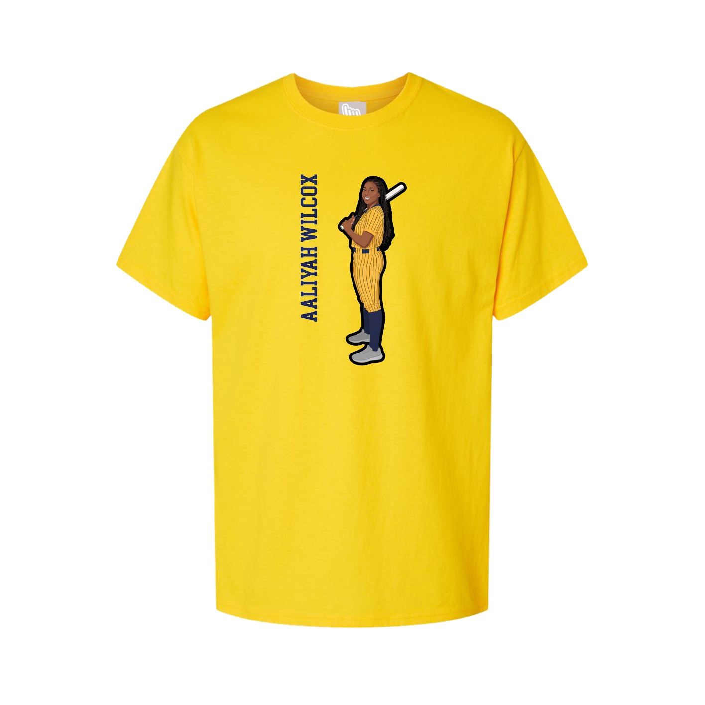 Tee — Name Vertical in Gold