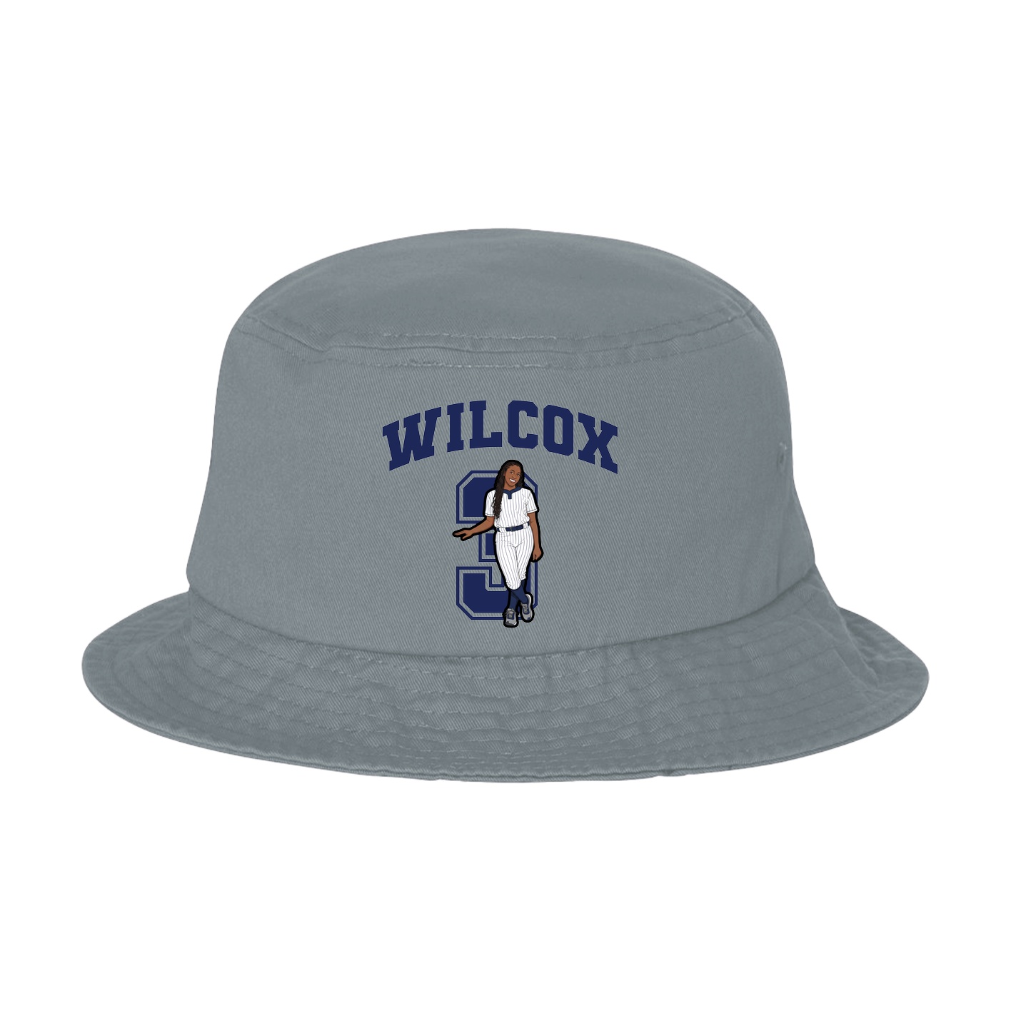 Bucket Cap — Number in Grey