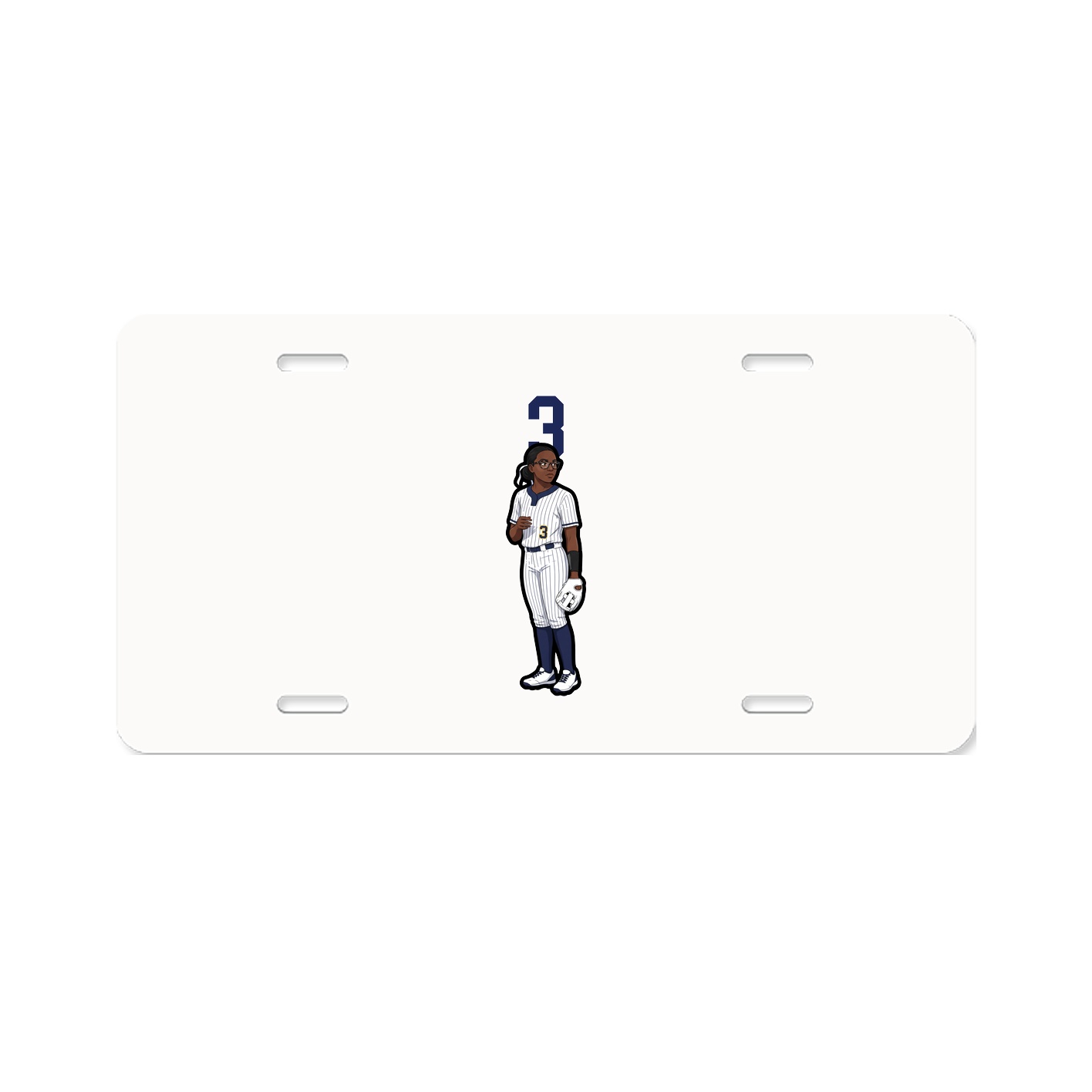 License Plate — Number Top in Classic