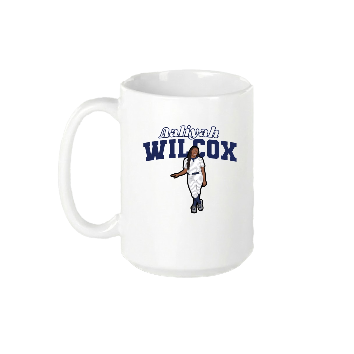 15oz Coffee Mug — Name Arch in White
