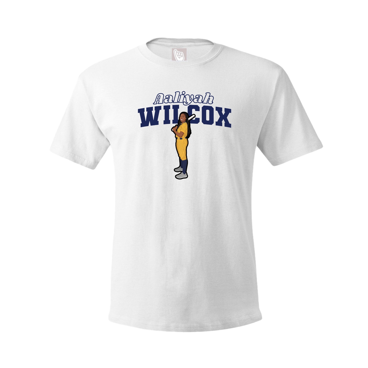 Youth Tee — Name Arch in White