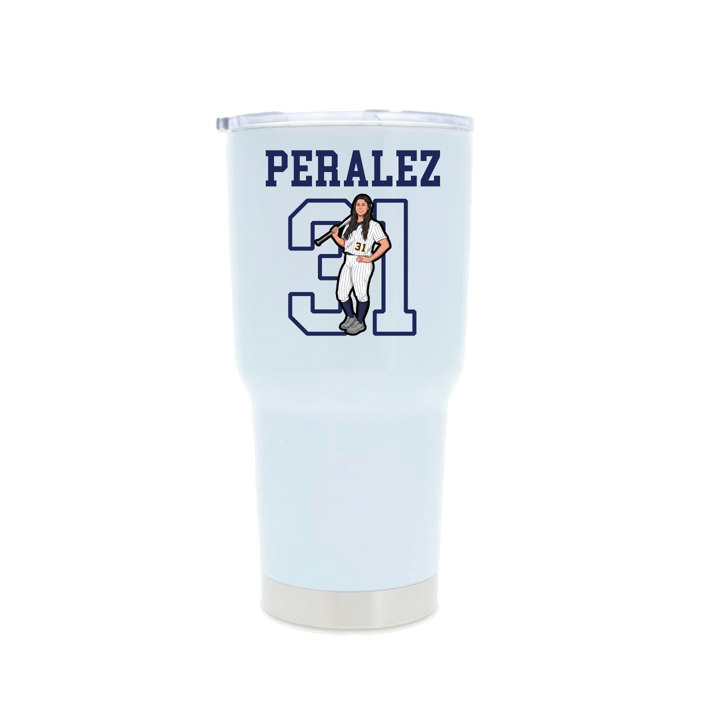 30oz Stainless Steel Tumbler — Shirsey in White