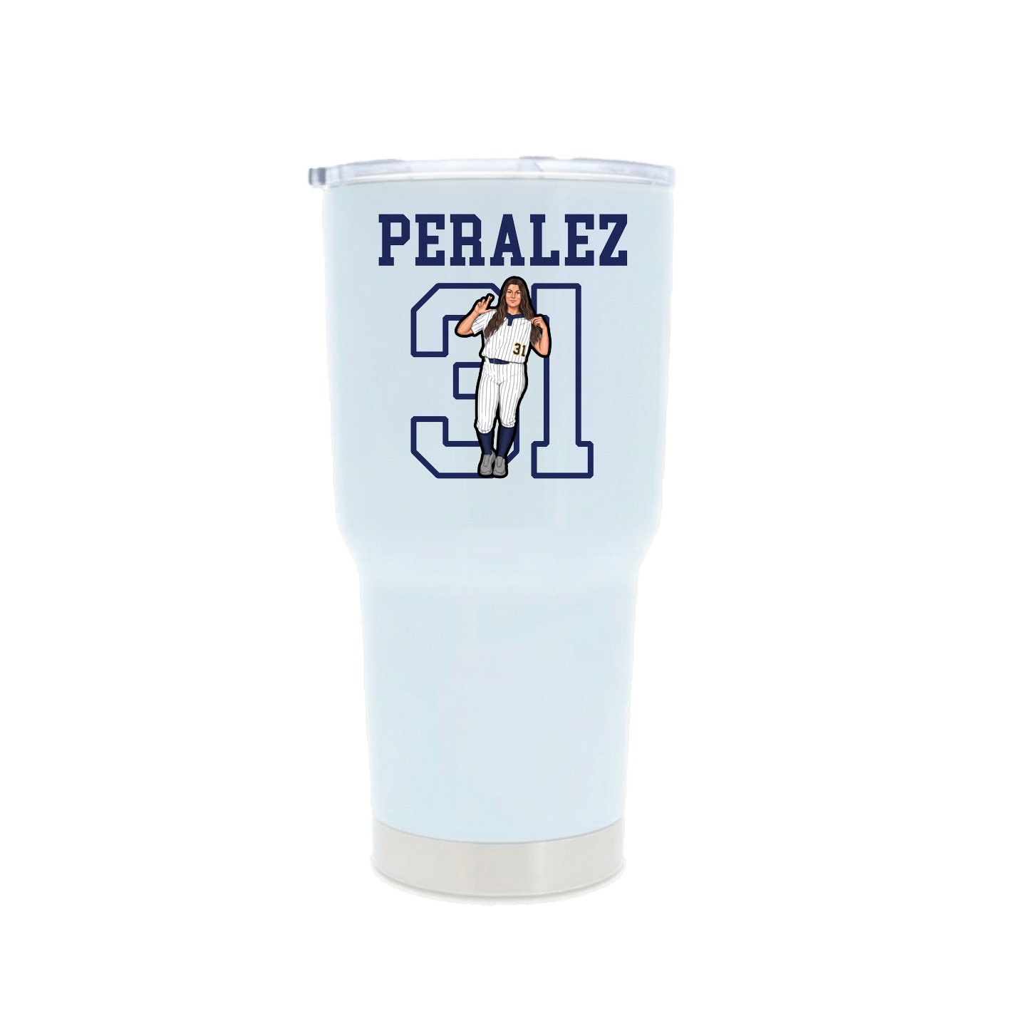 30oz Stainless Steel Tumbler — Shirsey in White