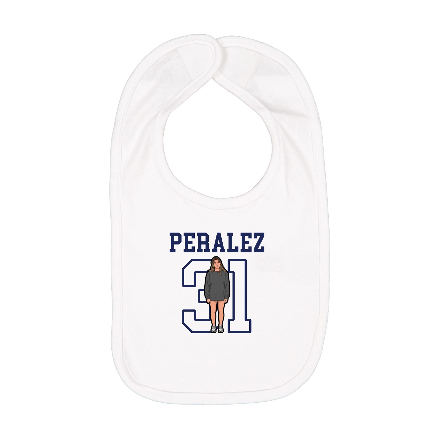 Infant Bib — Shirsey in White