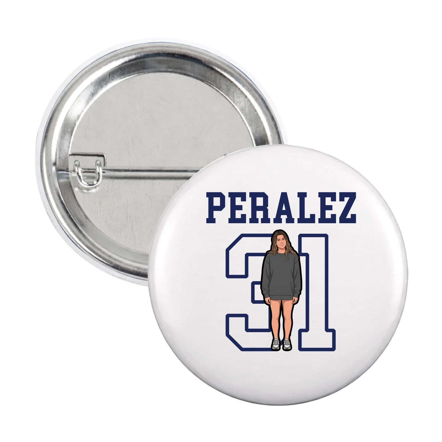 Game Day Button — Shirsey in White