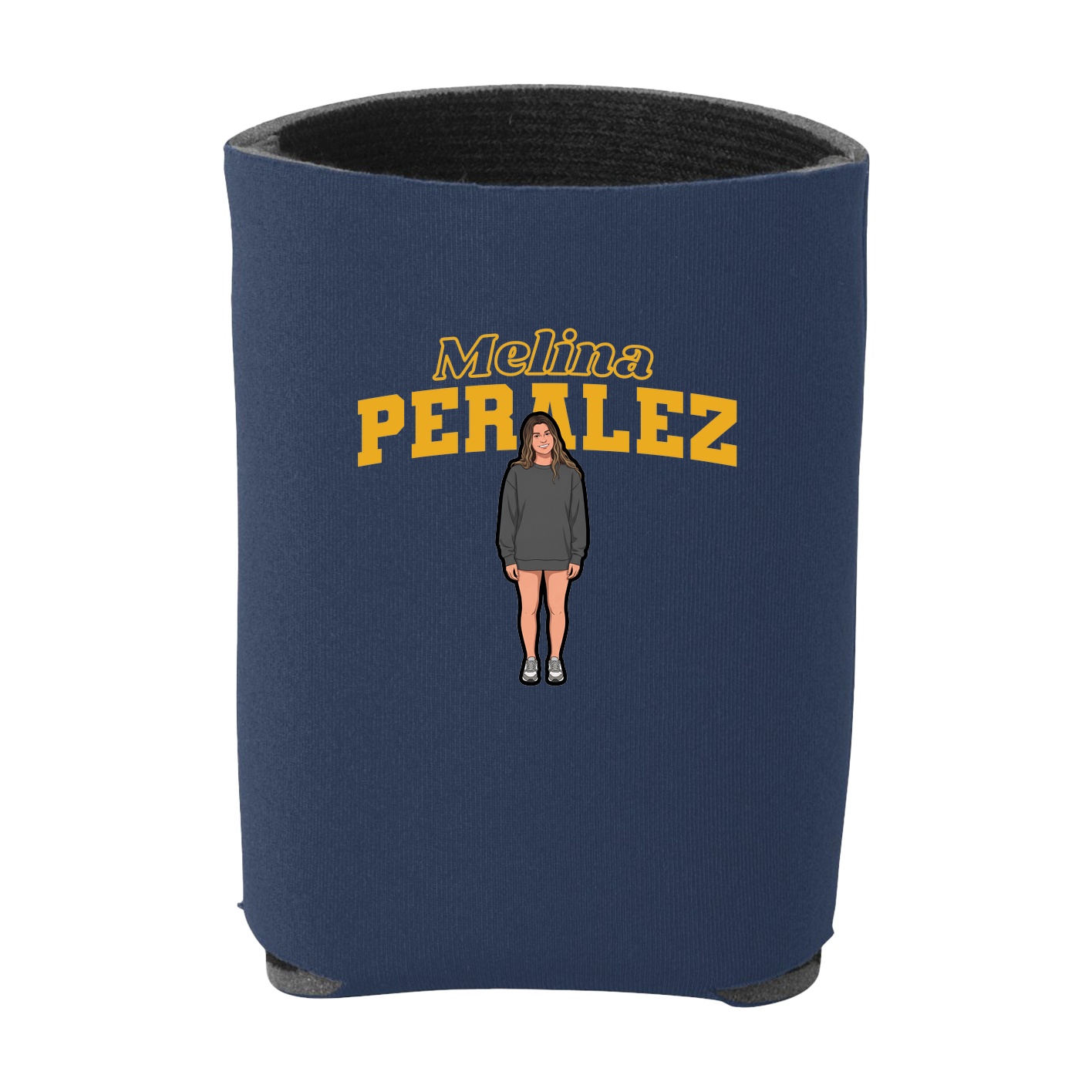 Can Holder — Name Arch in Navy