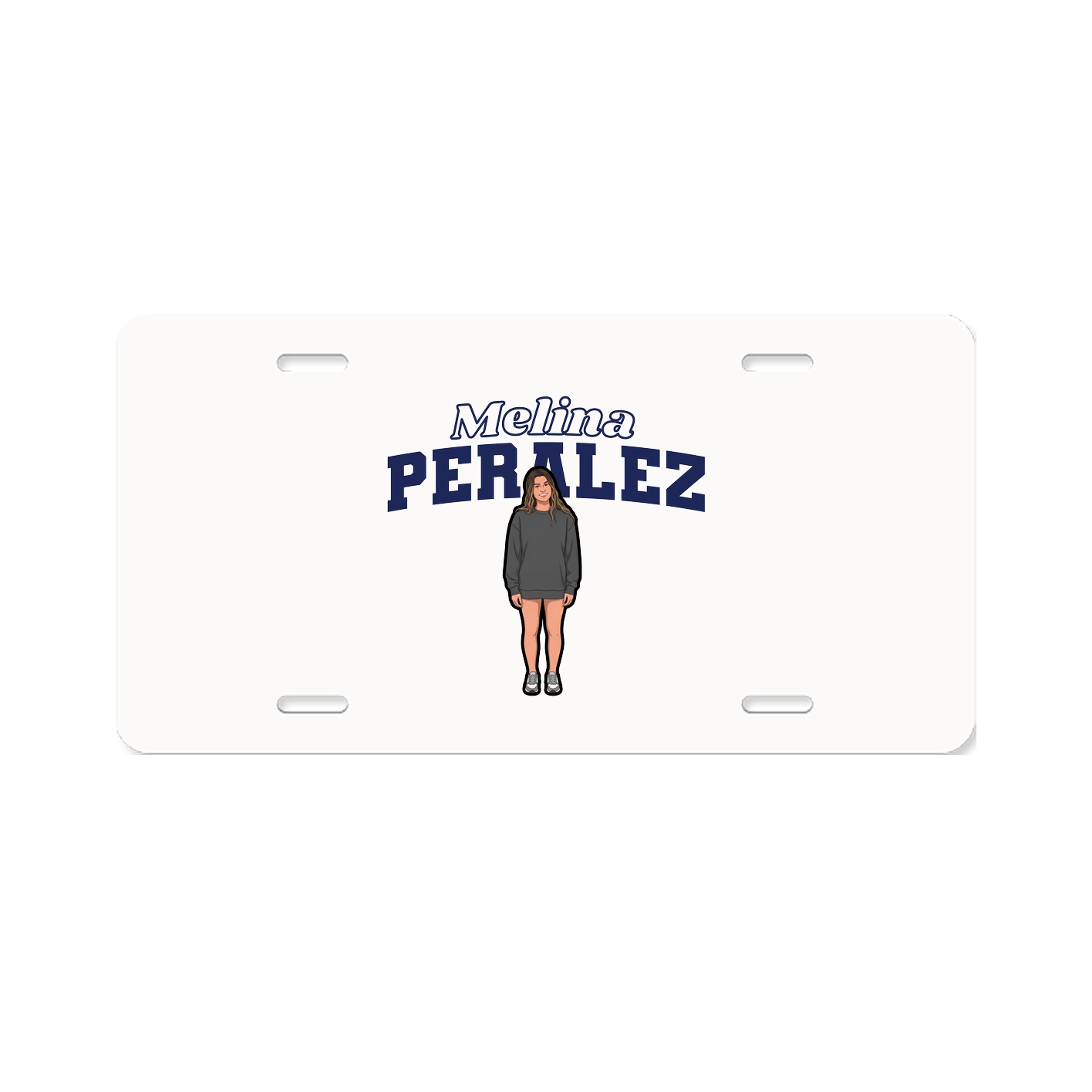 License Plate — Name Arch in Classic