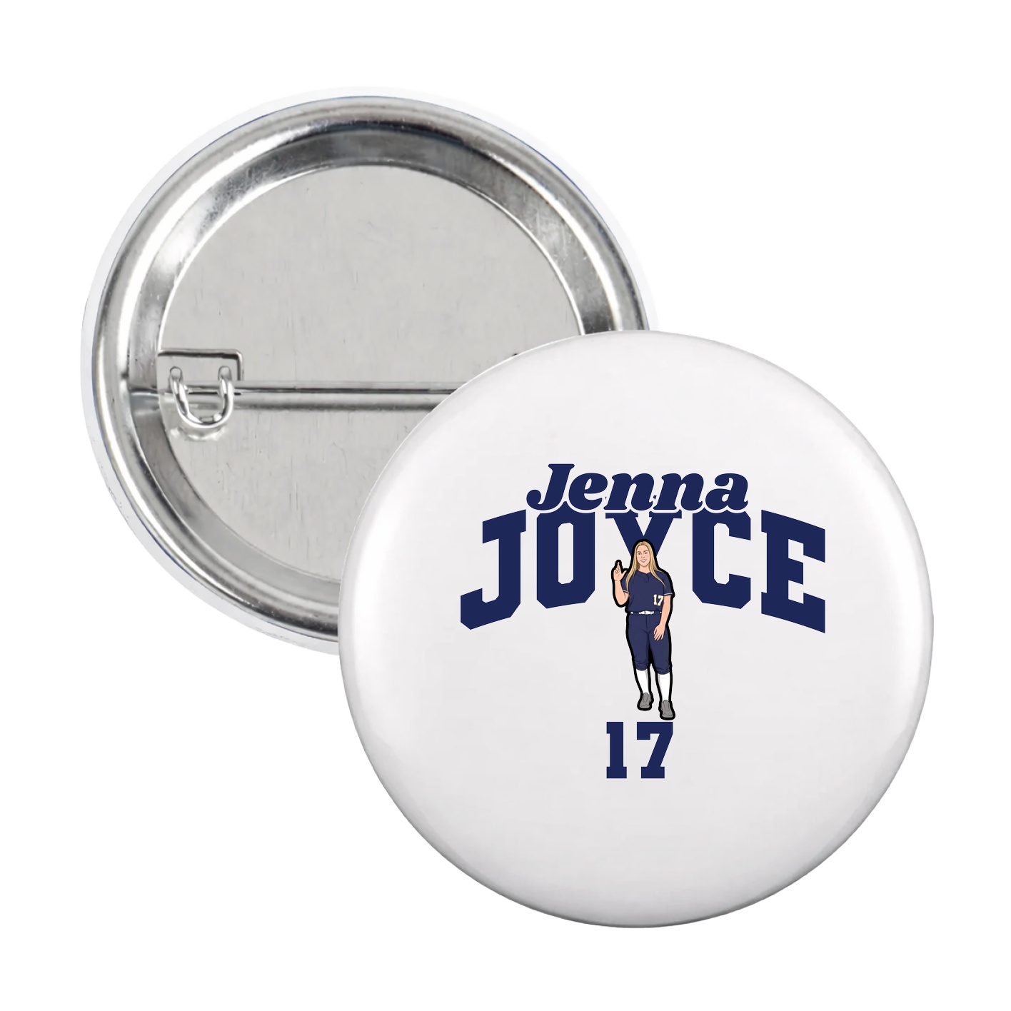 Game Day Button — Signature Arch in White