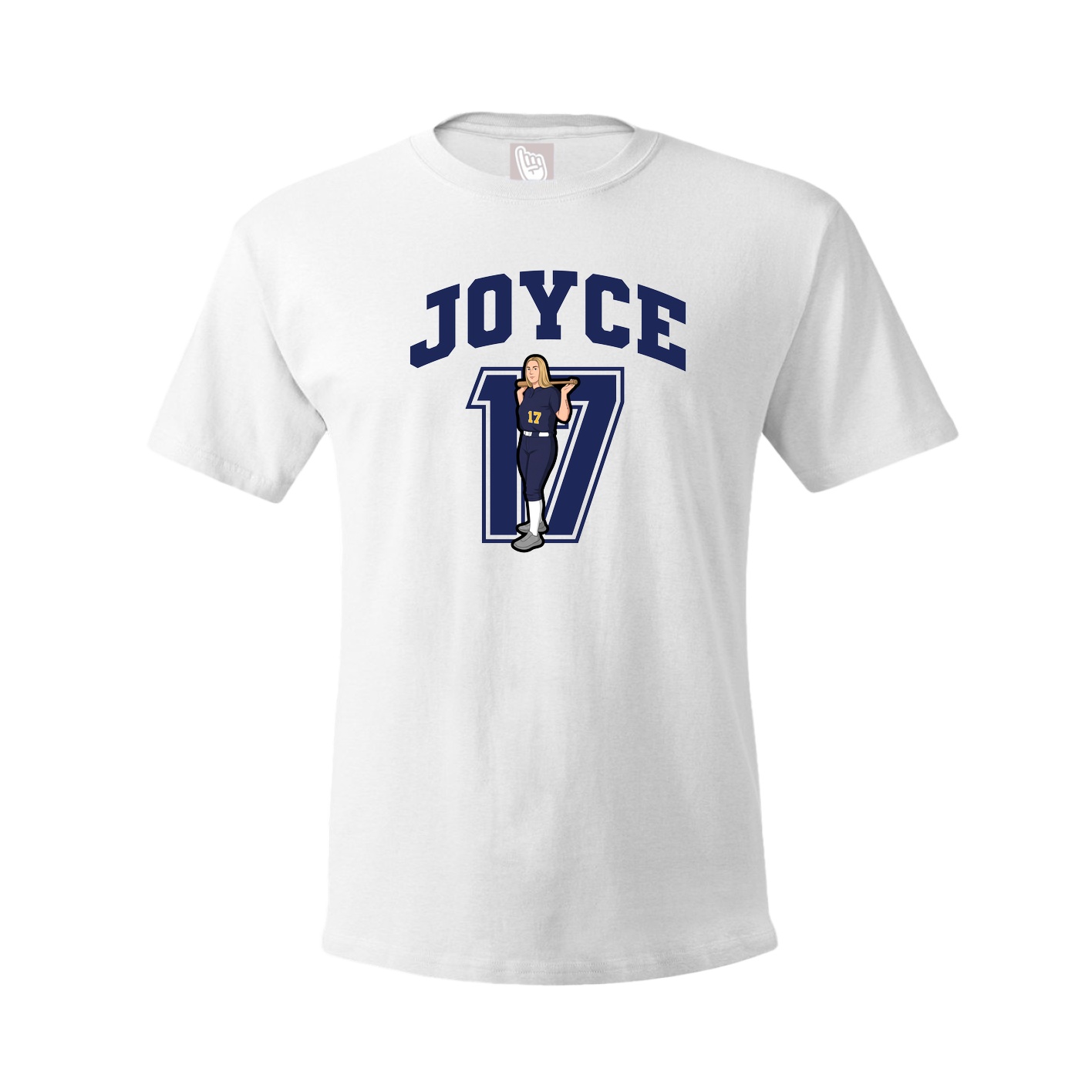 Youth Tee — Number in White