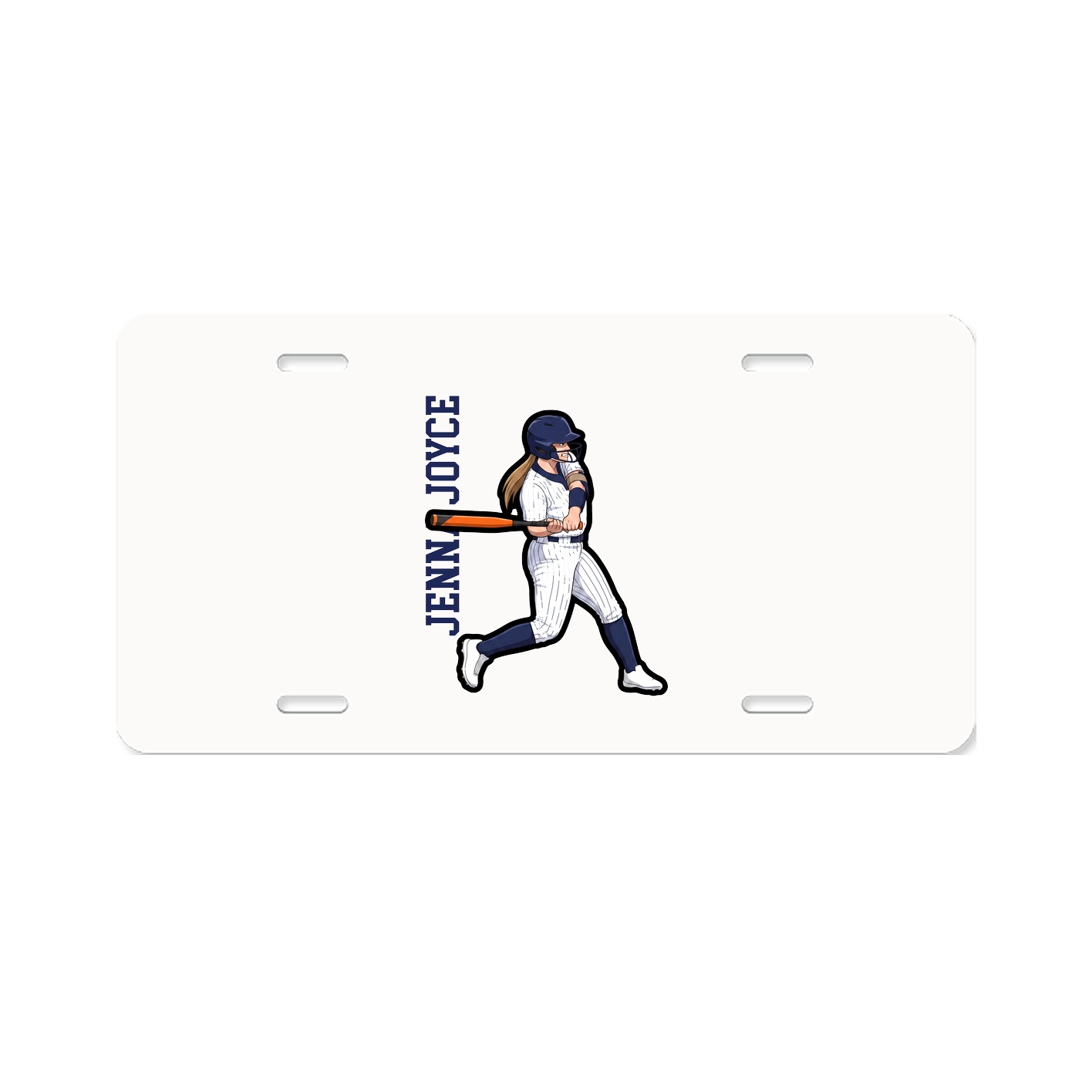 License Plate — Name Vertical in Classic