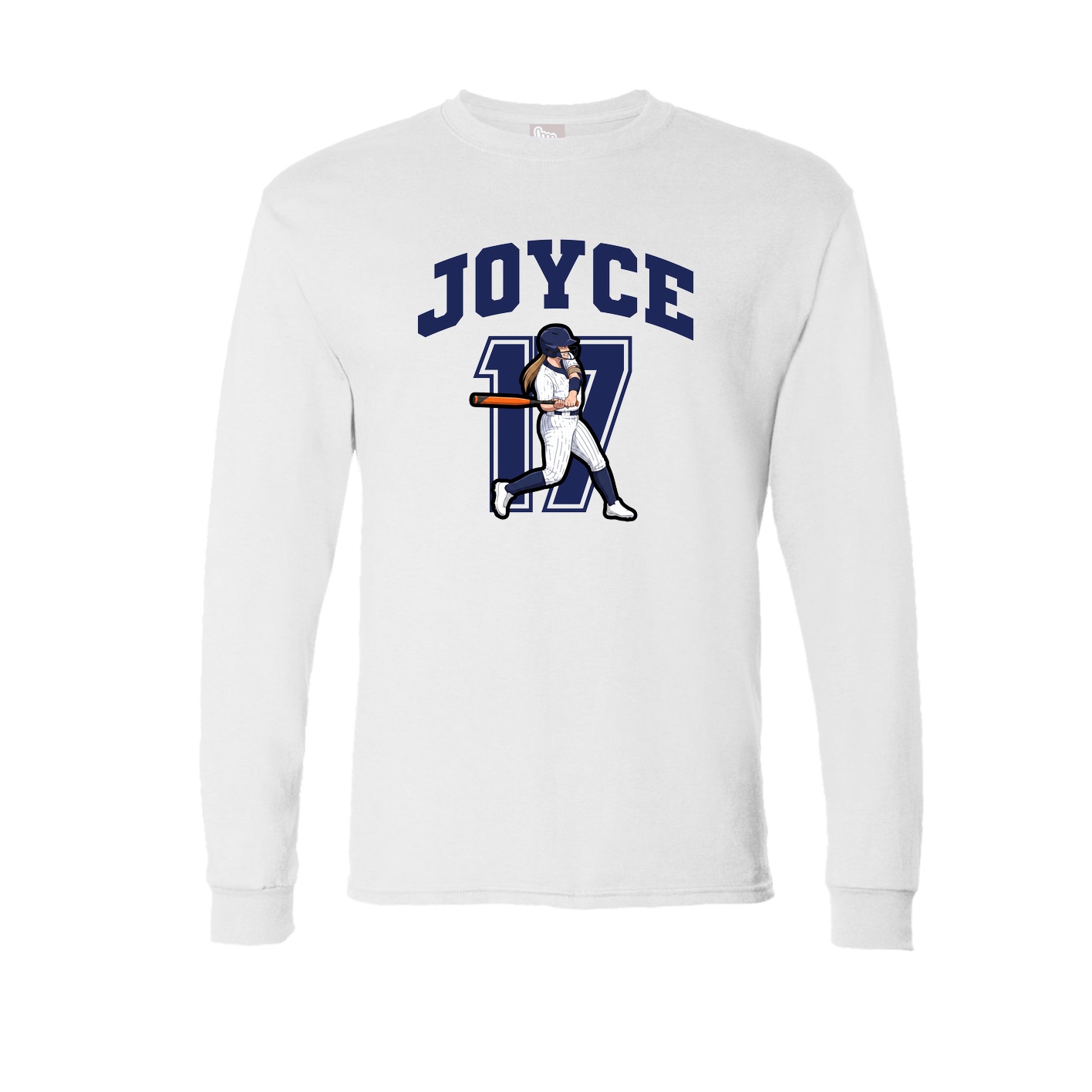 Long Sleeve Tee — Number in White