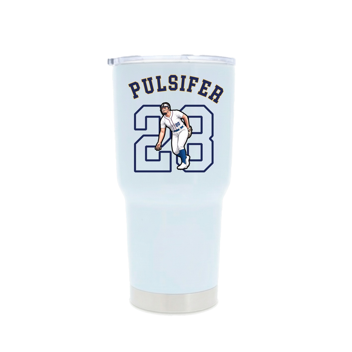 30oz Stainless Steel Tumbler — Shirsey Arch in White
