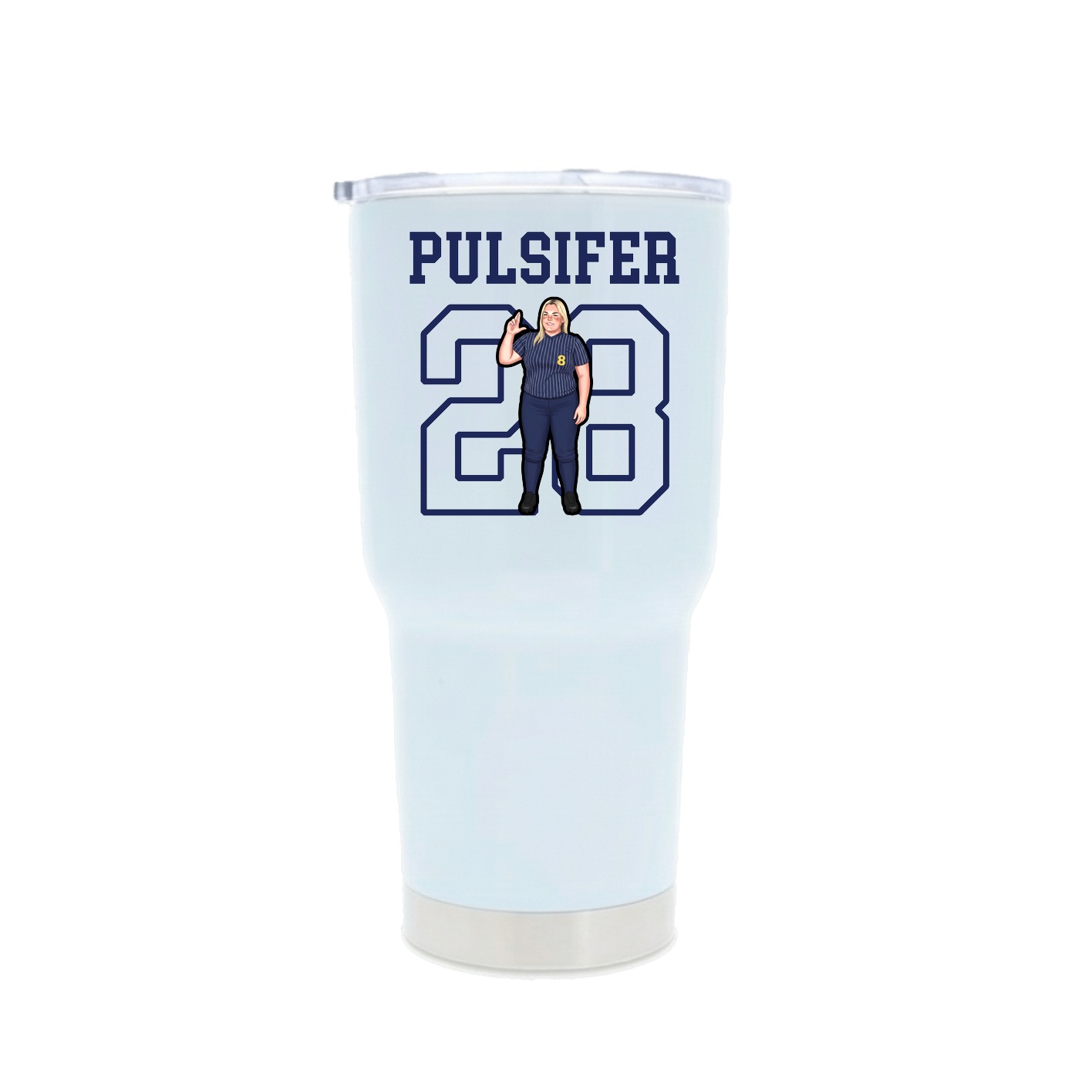 30oz Stainless Steel Tumbler — Shirsey in White