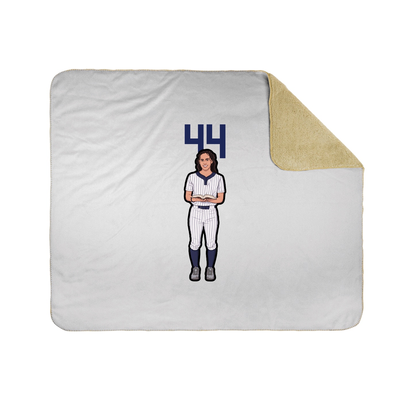 Throw Blanket — Number Top in White