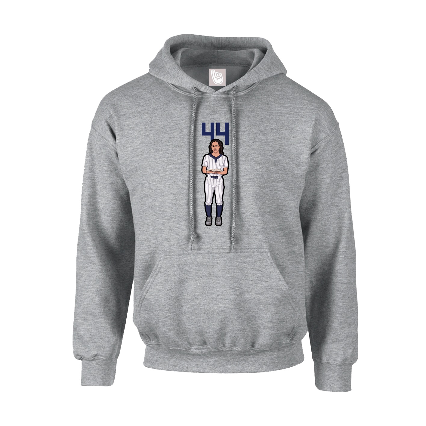 Youth Hoodie — Number Top in Grey