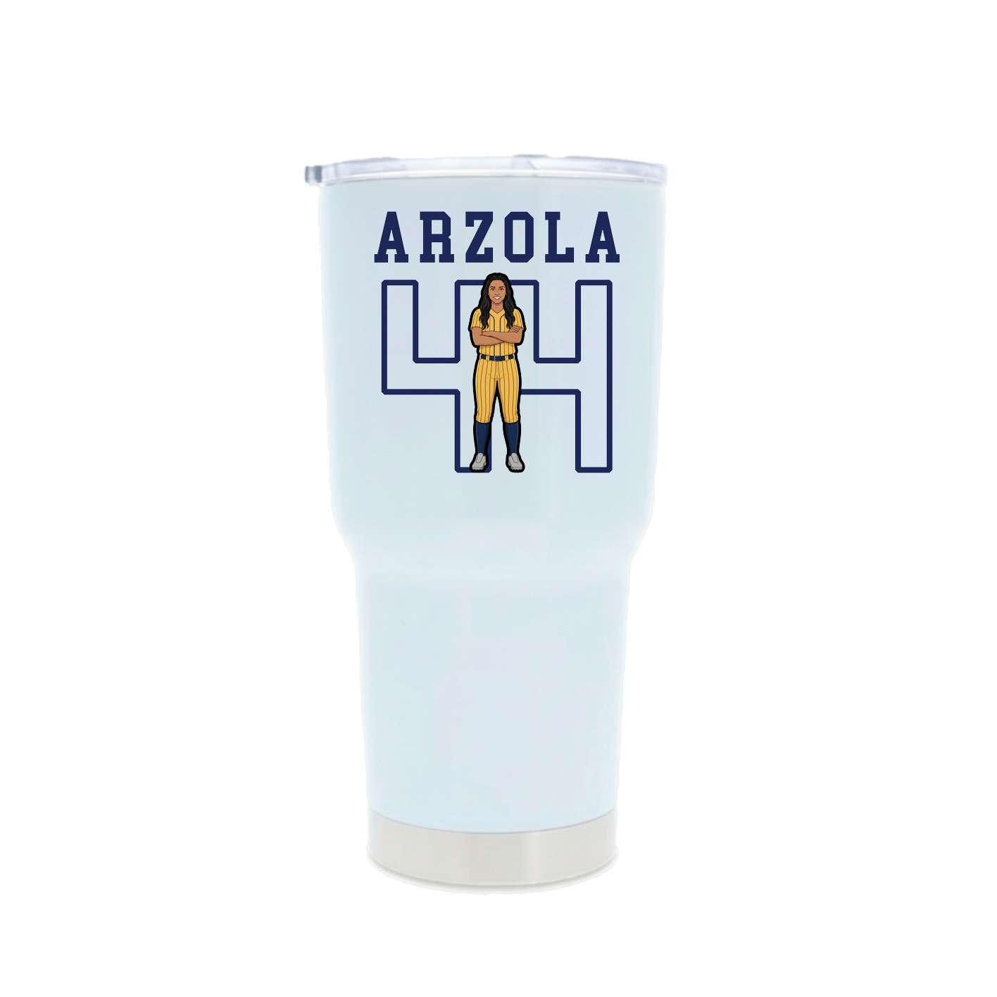 30oz Stainless Steel Tumbler — Shirsey in White