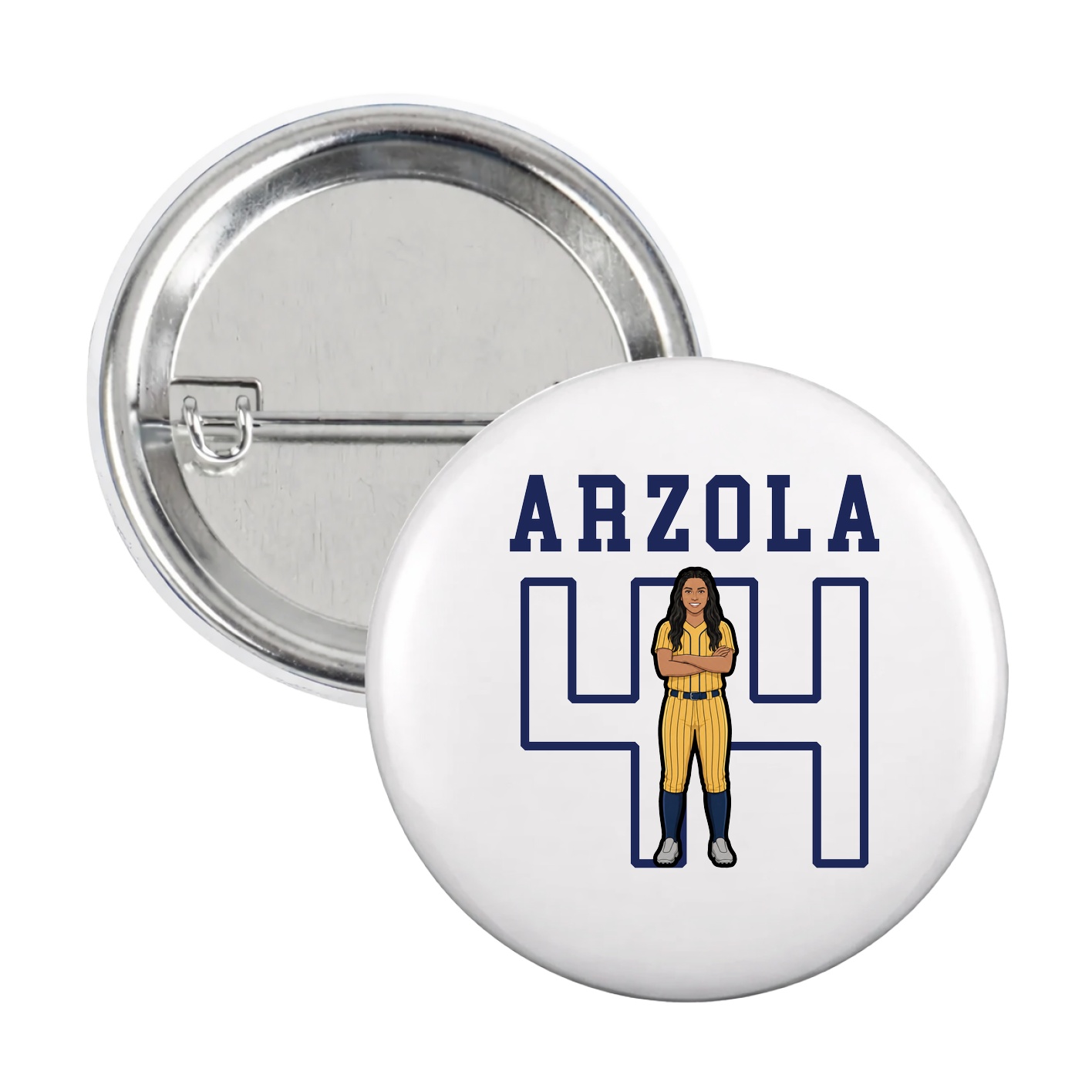 Game Day Button — Shirsey in White