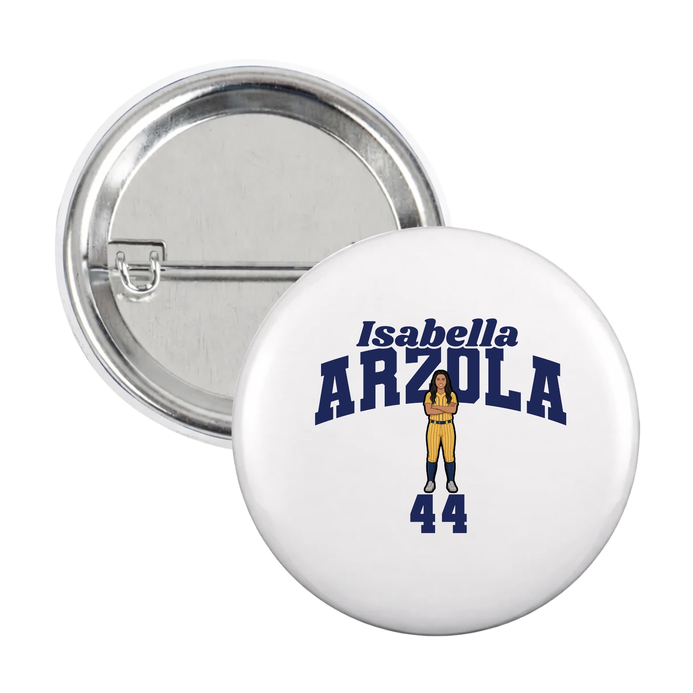 Game Day Button — Signature Arch in White