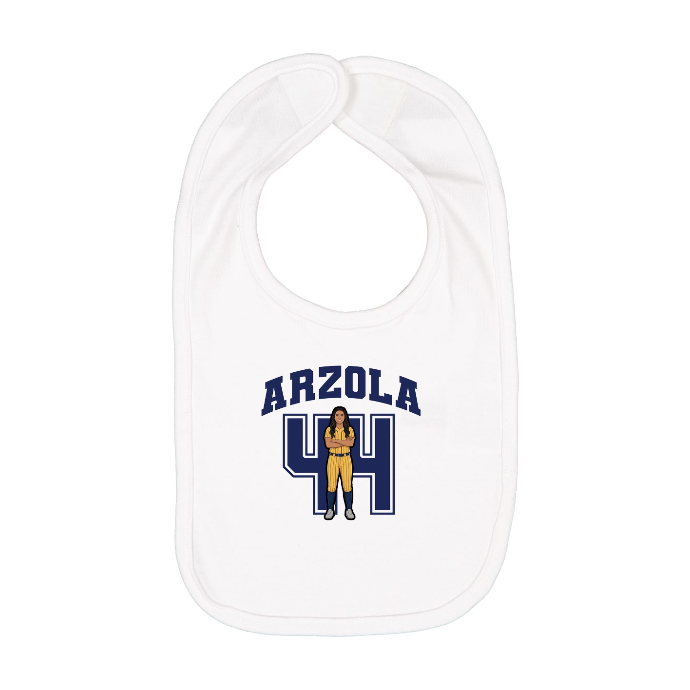 Infant Bib — Number in White