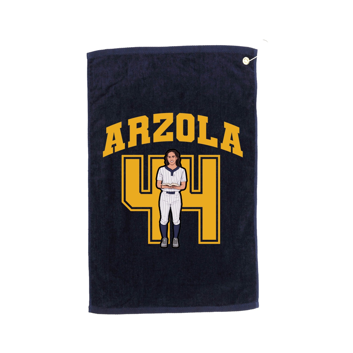 Golf Towel — Number in Navy