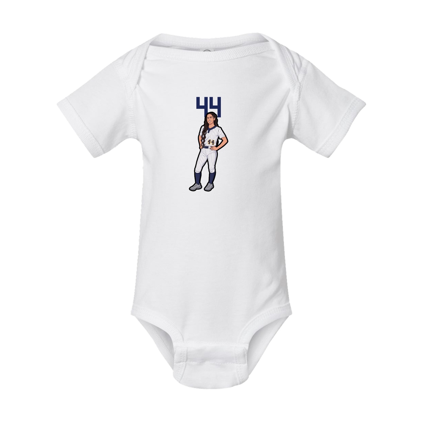 Baby Onesie — Number Top in White