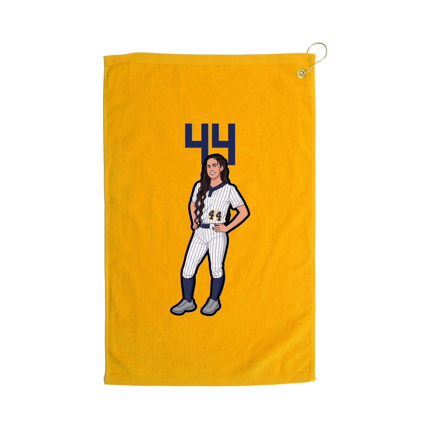 Golf Towel — Number Top in Gold