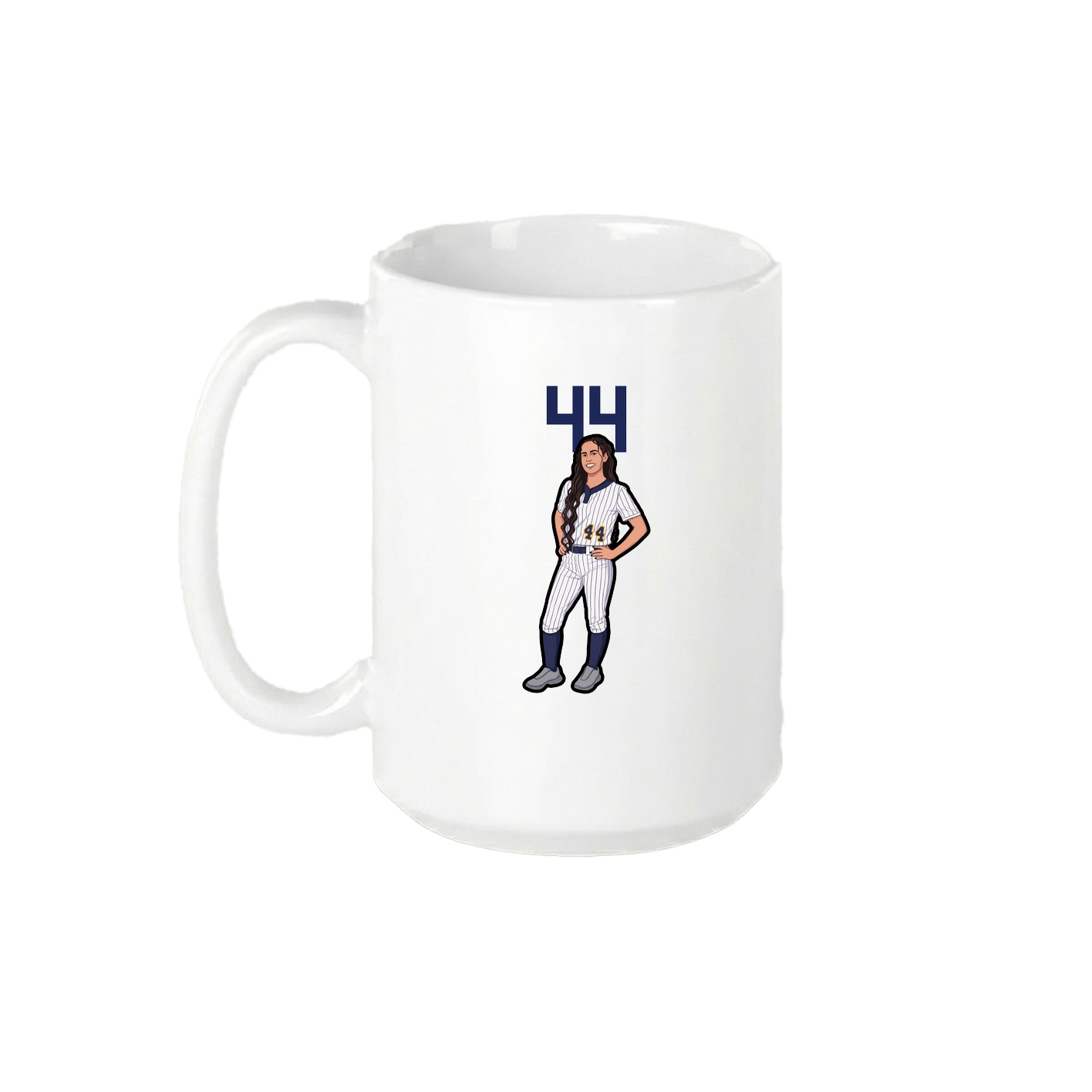 15oz Coffee Mug — Number Top in White