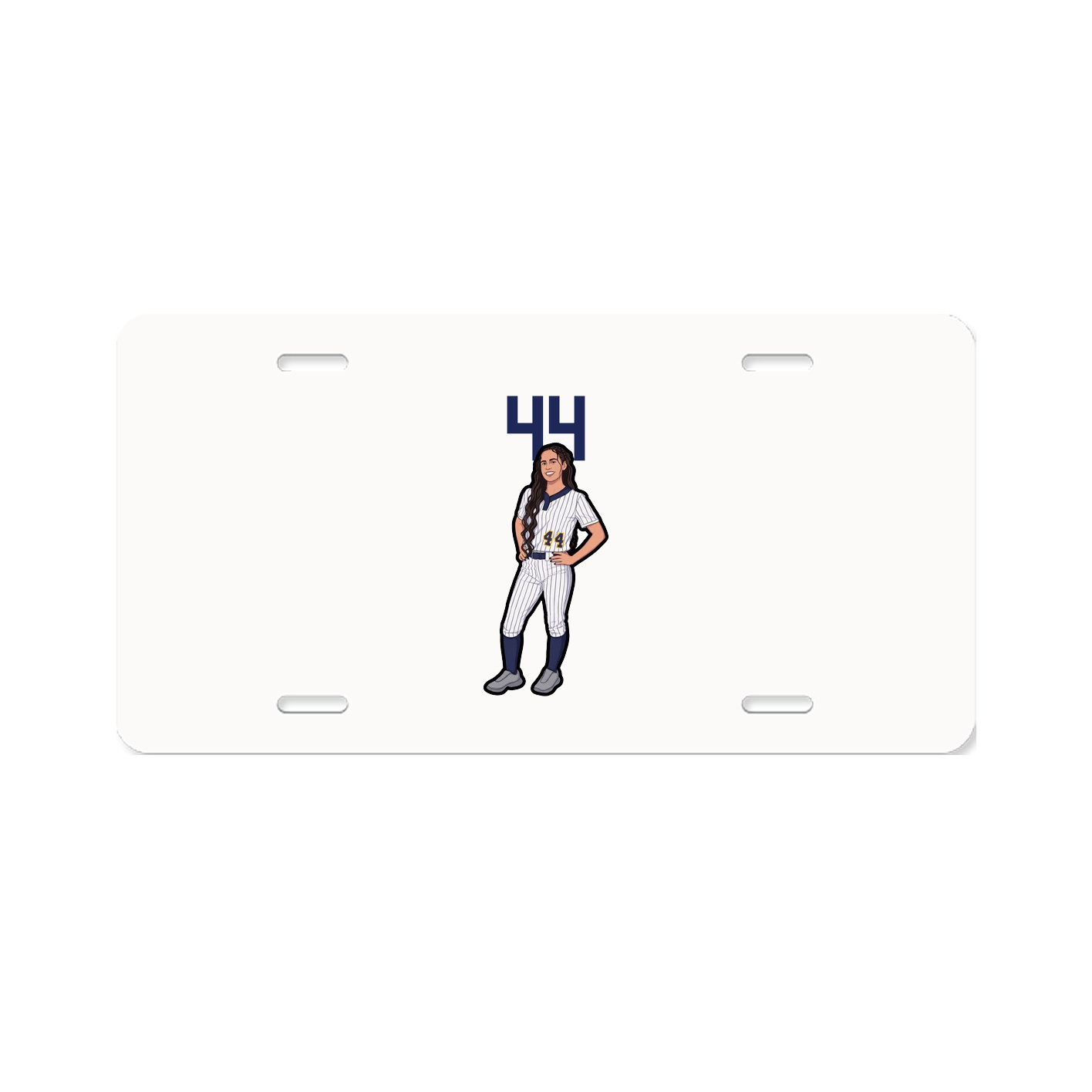 License Plate — Number Top in Classic